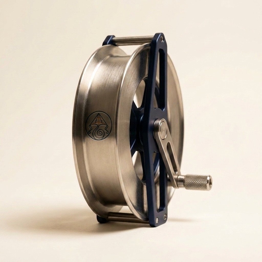 Kite Reel, Brushed Steel — Virtus Supply Co